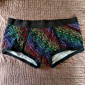 NWOT, TomboyX Rainbow Boy Short, Large